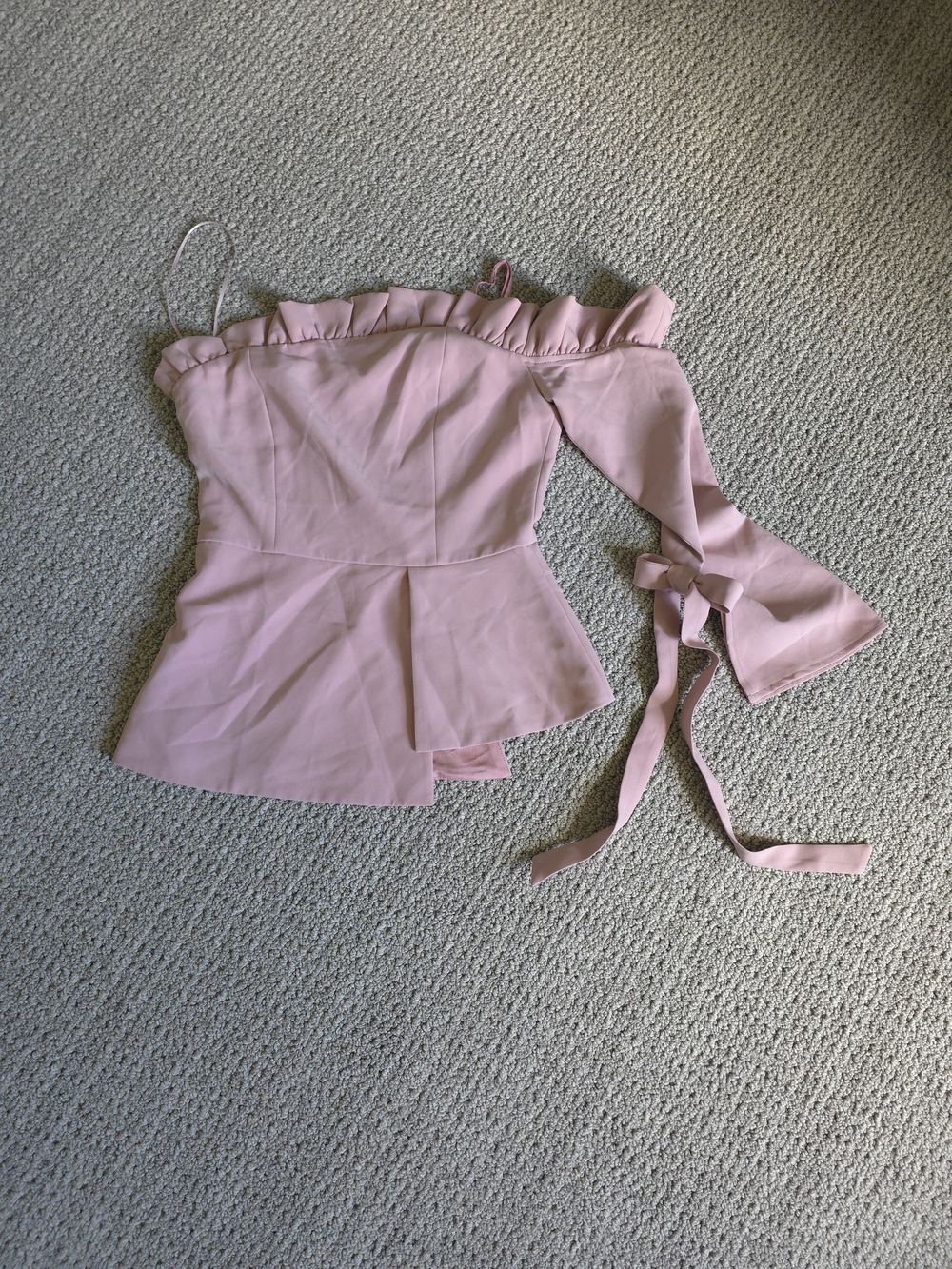 Two Sisters One-Shoulder Ruffle Peplum Top